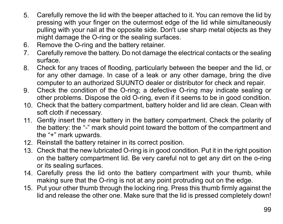 SUUNTO Vyper Air User Manual | Page 99 / 124