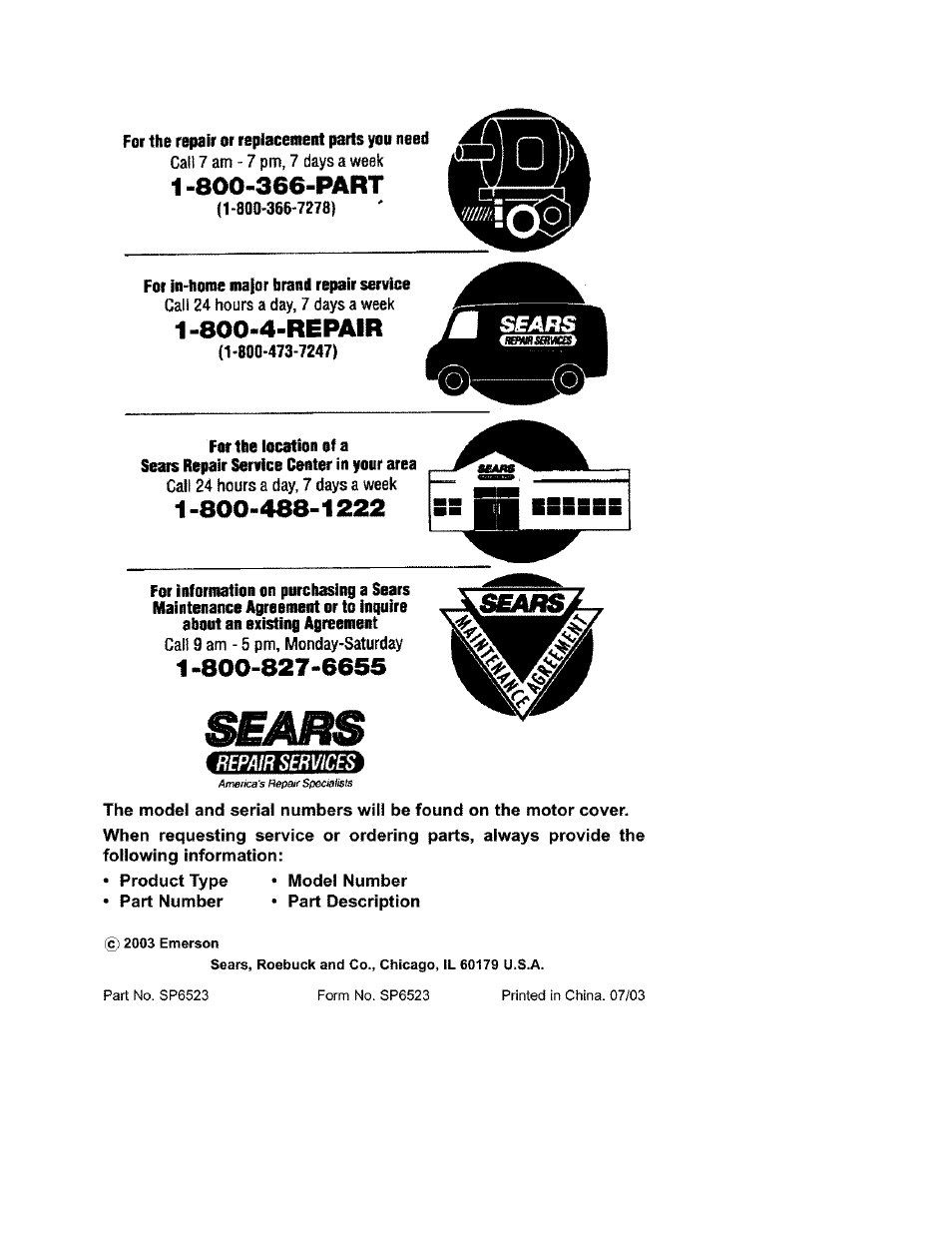 0sr#iunit|ip, 800-4-repair | Craftsman 113.177135 User Manual | Page 12 / 12