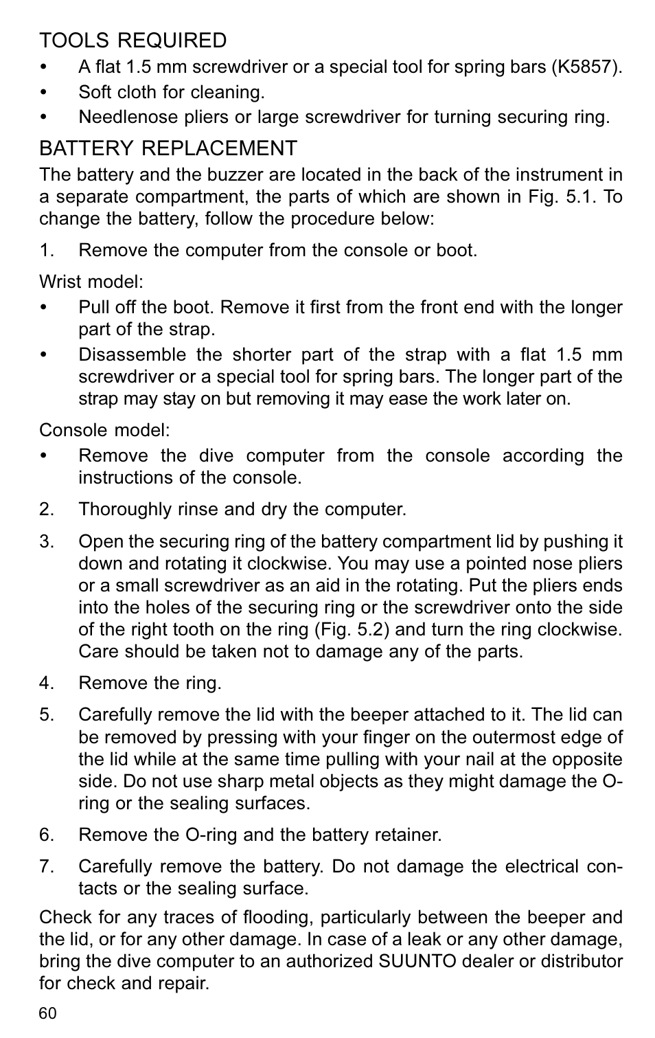 SUUNTO VYTEC User Manual | Page 62 / 84