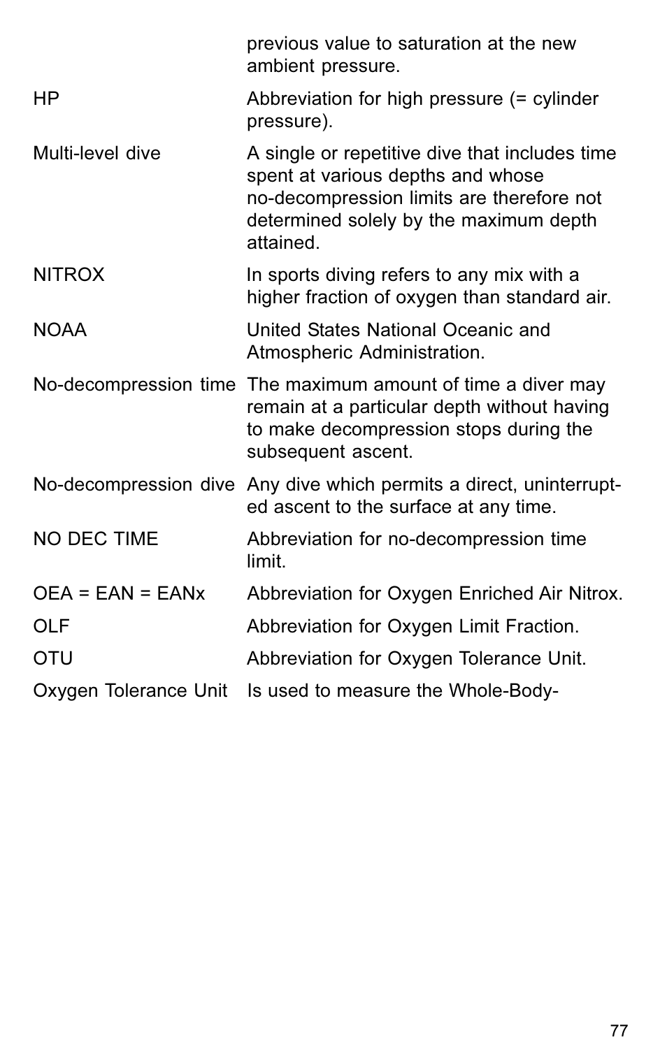 SUUNTO VYTEC User Manual | Page 79 / 84