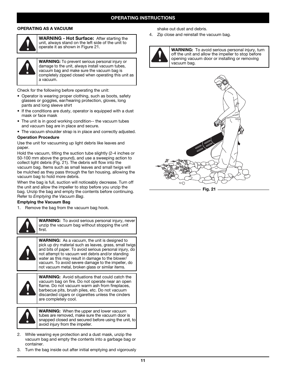 Craftsman 316.79498 User Manual | Page 11 / 40