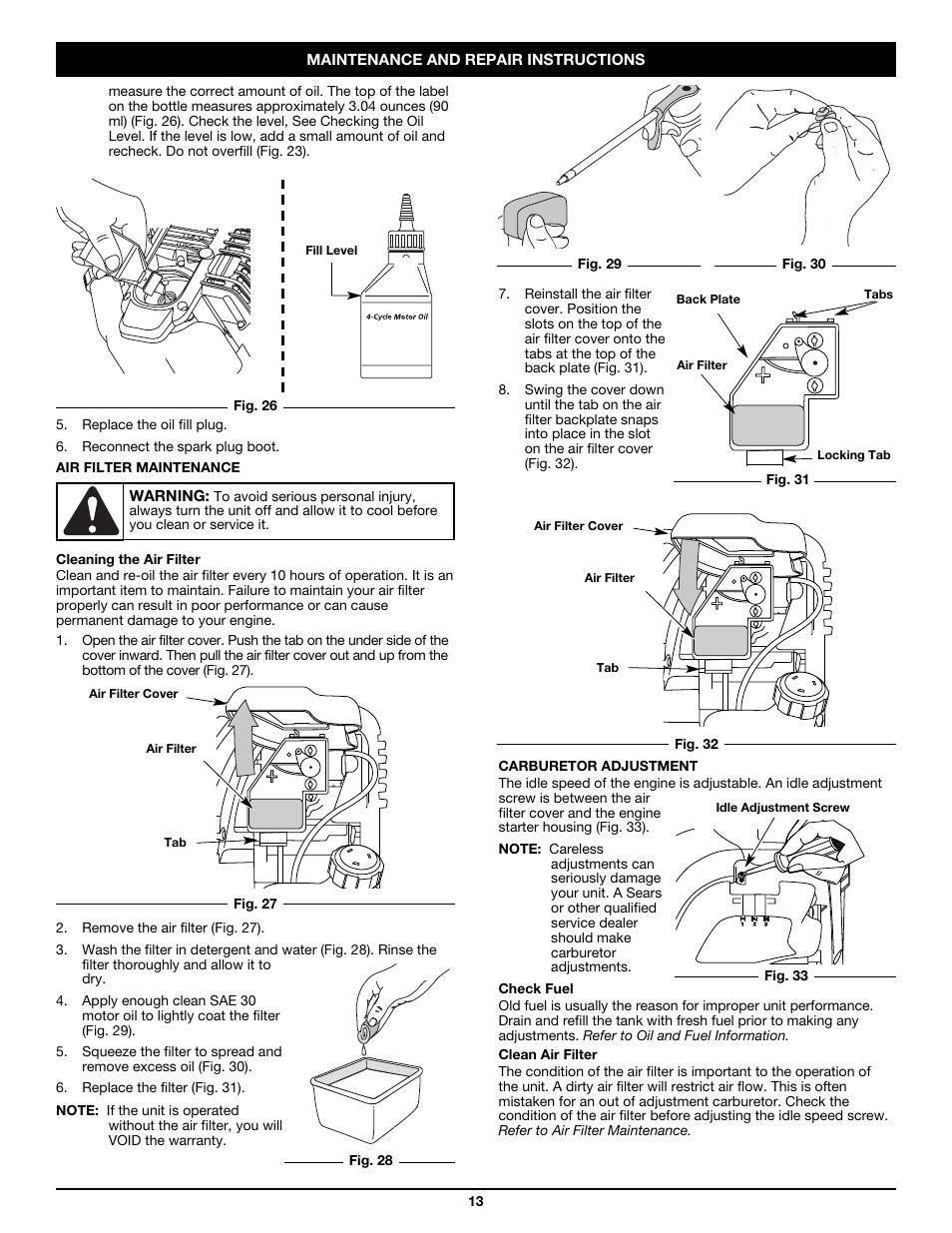 Craftsman 316.79498 User Manual | Page 13 / 40