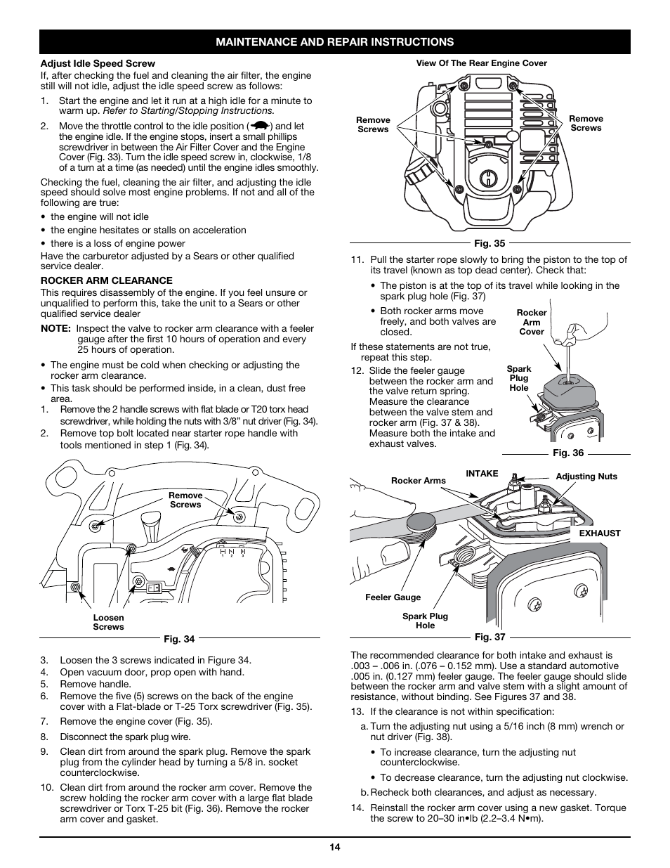 Craftsman 316.79498 User Manual | Page 14 / 40