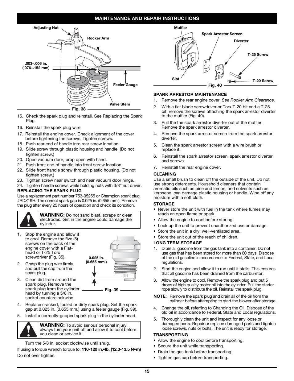 Craftsman 316.79498 User Manual | Page 15 / 40