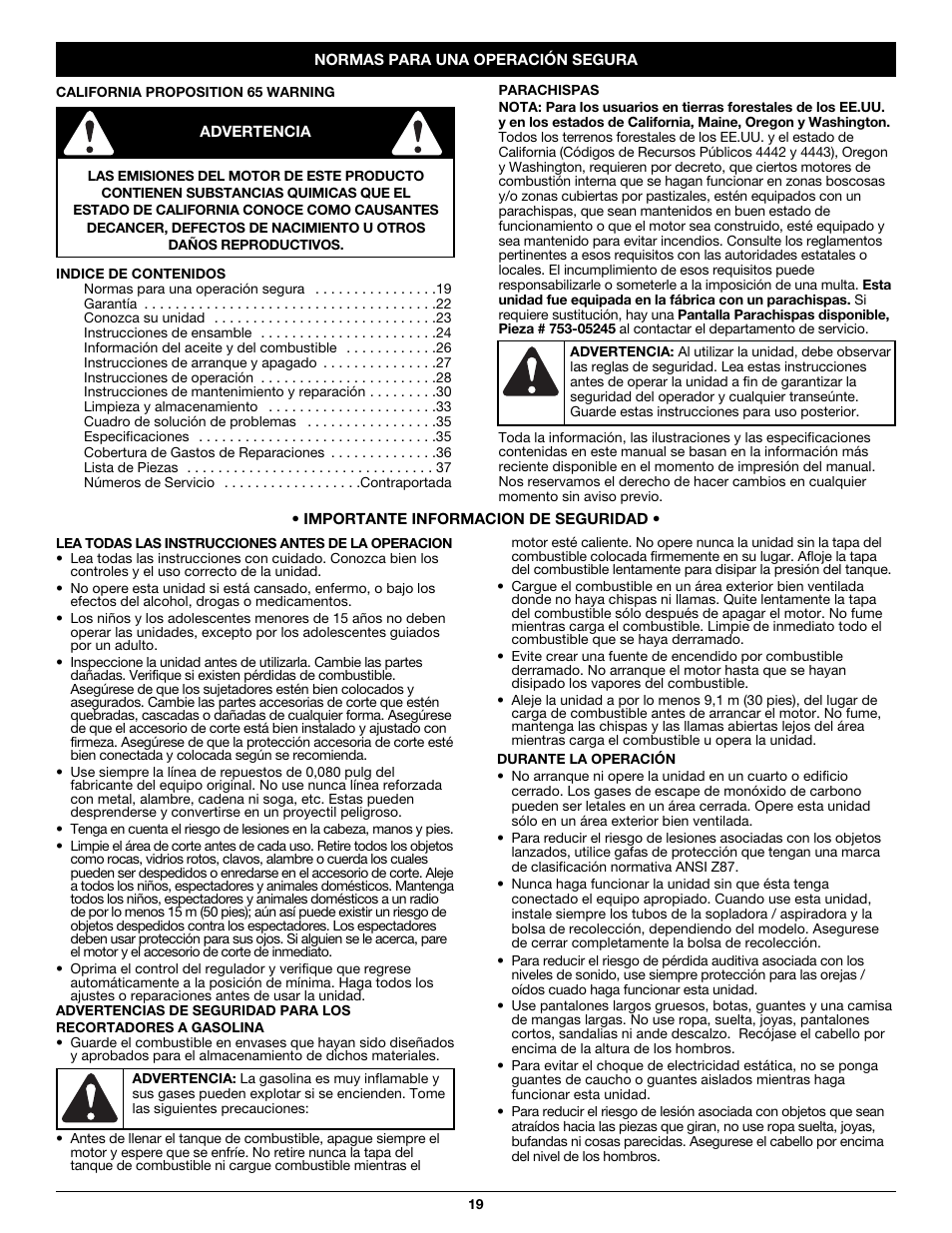 Craftsman 316.79498 User Manual | Page 19 / 40