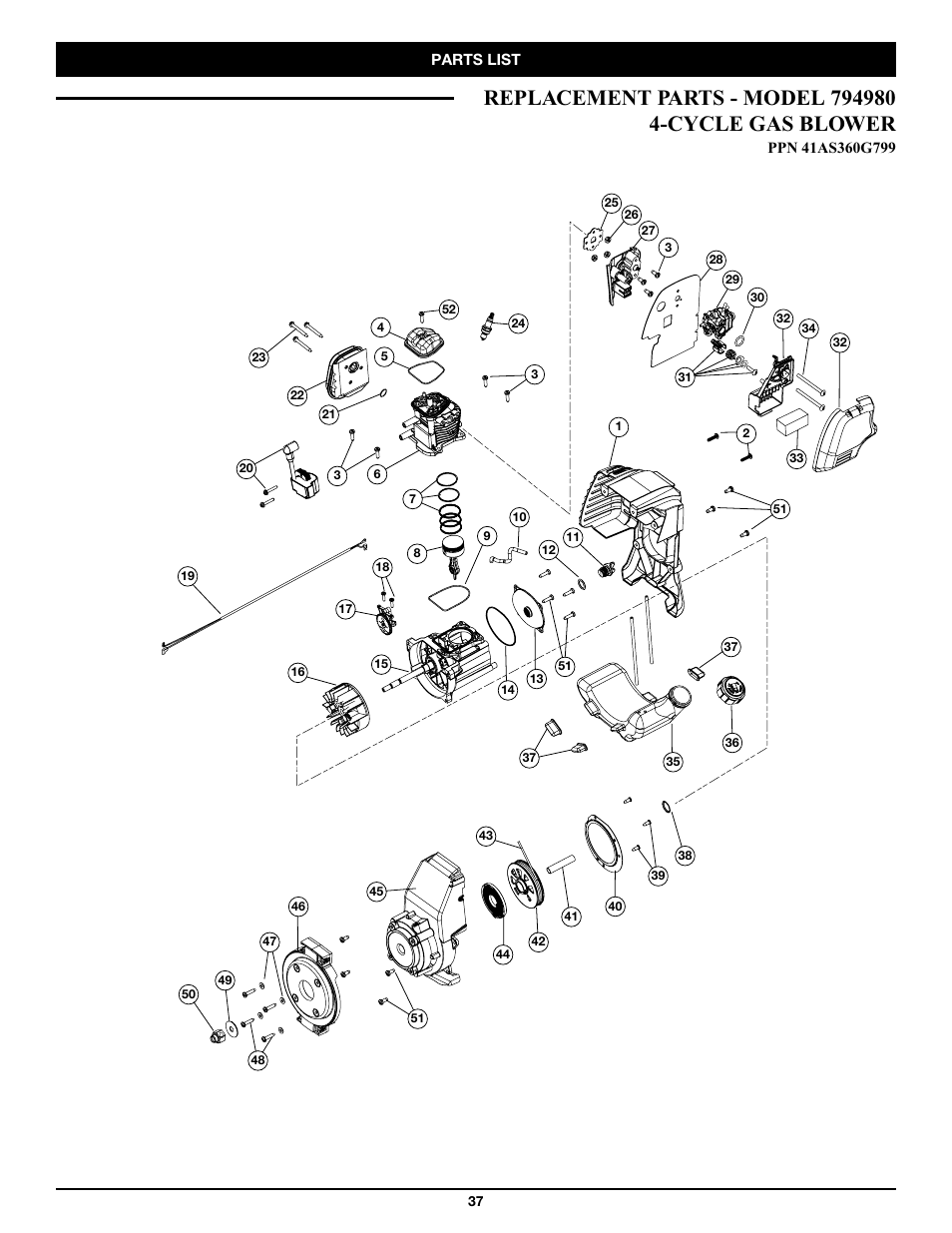 Craftsman 316.79498 User Manual | Page 37 / 40