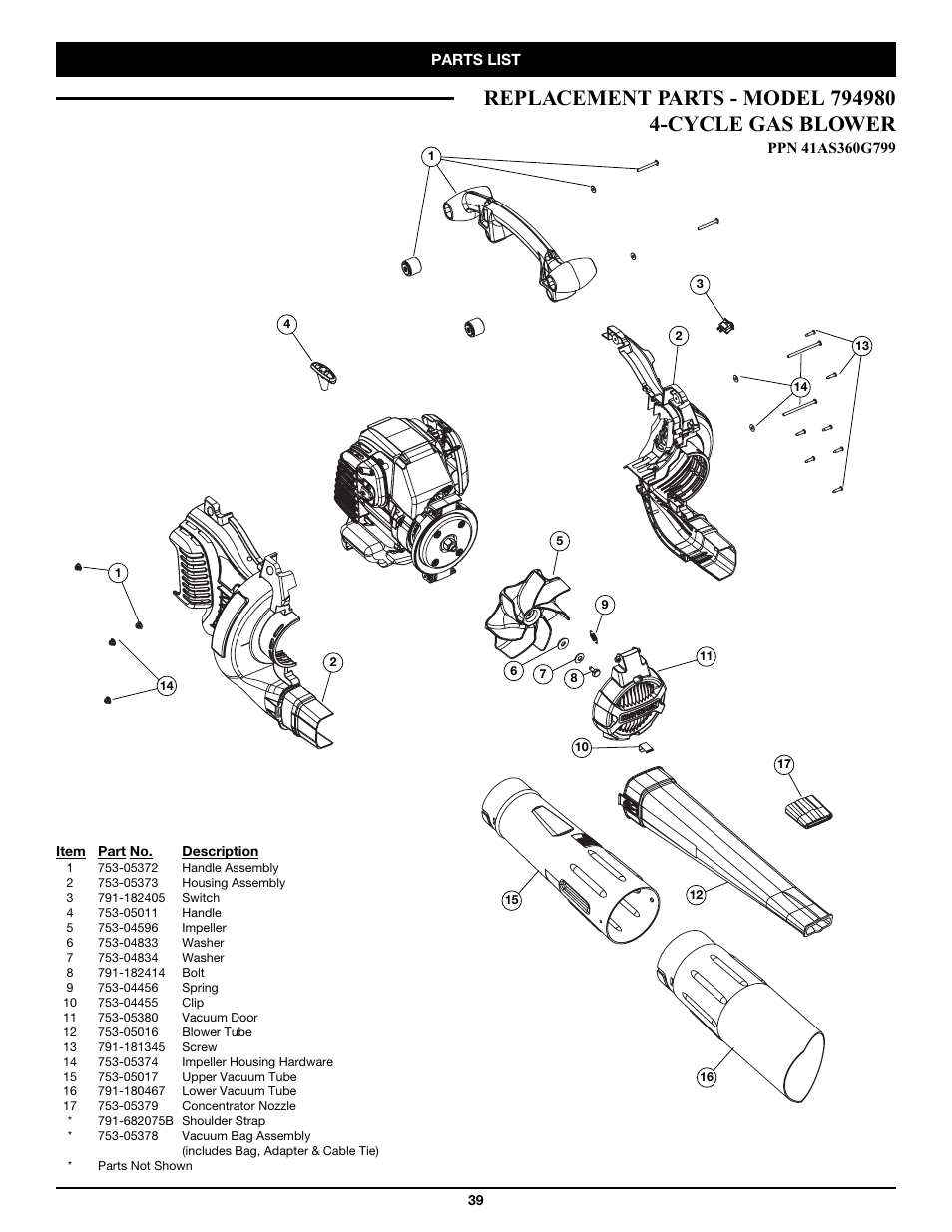 Craftsman 316.79498 User Manual | Page 39 / 40