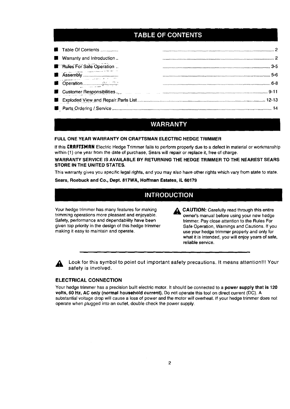 Craftsman 315.798890 User Manual | Page 2 / 14