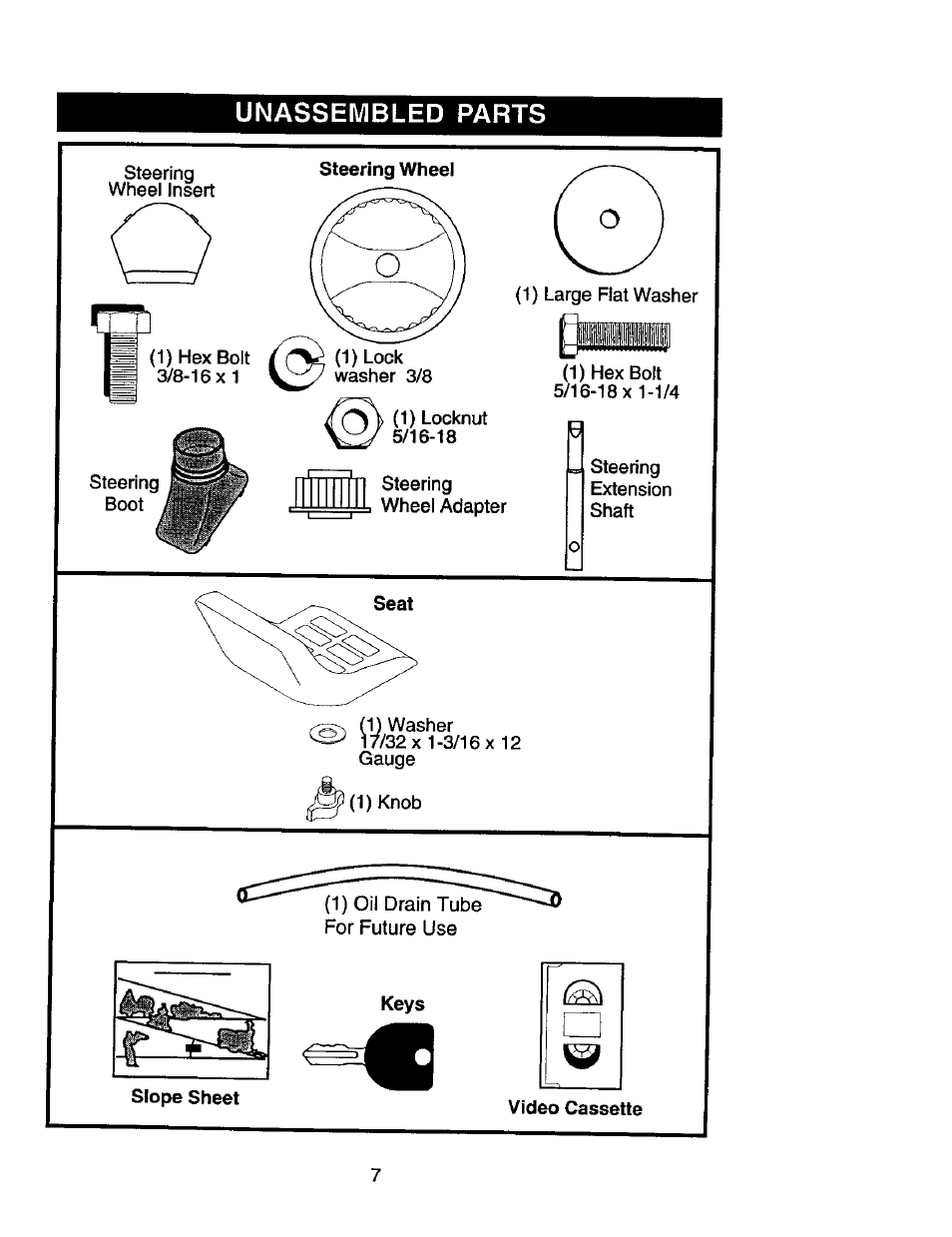Unassembled parts | Craftsman 917.272068 User Manual | Page 7 / 64