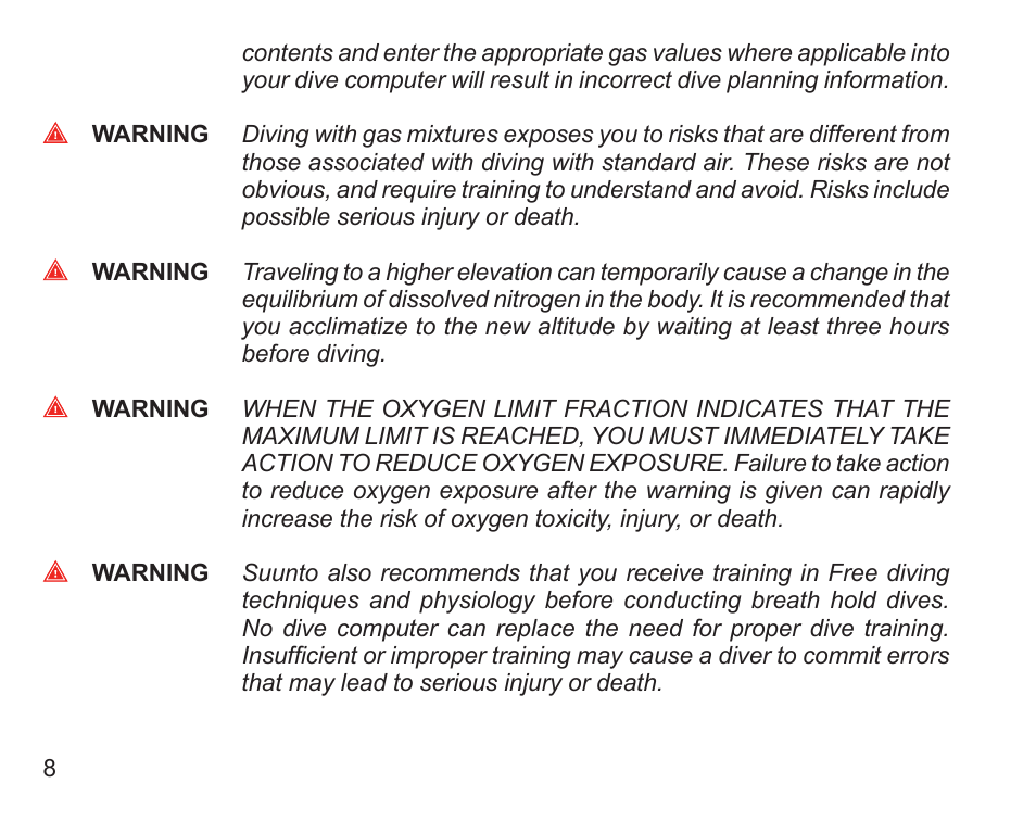 SUUNTO Zoop User Manual | Page 10 / 108