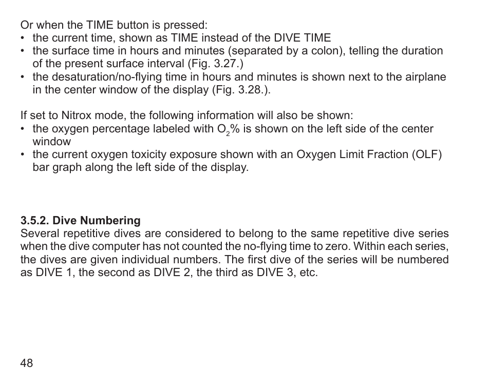 Dive numbering | SUUNTO Zoop User Manual | Page 50 / 108