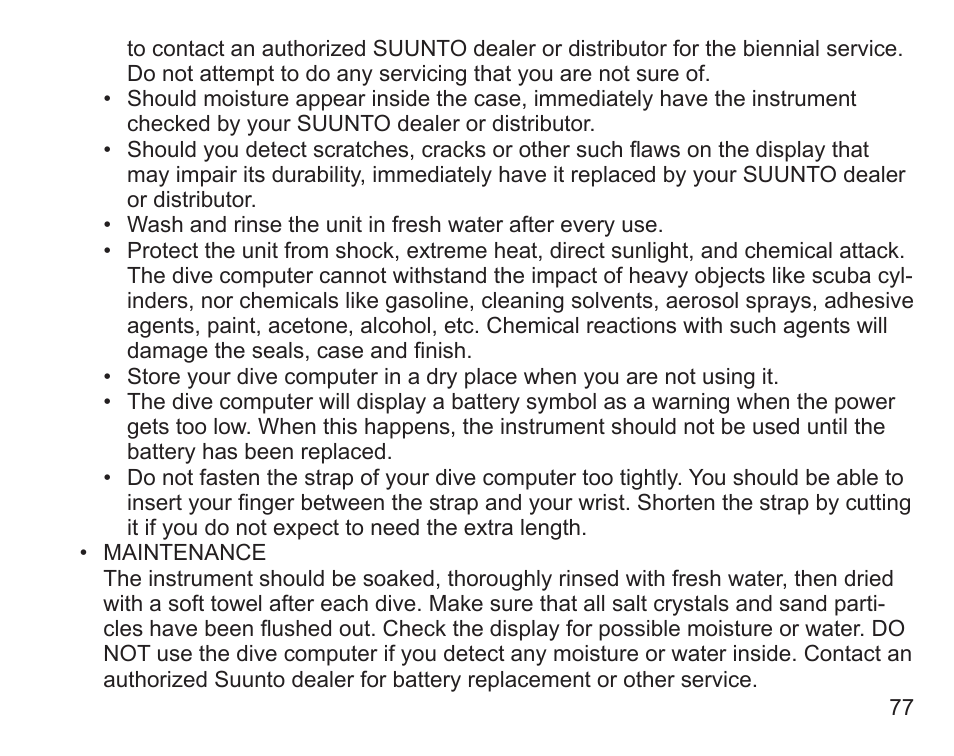 SUUNTO Zoop User Manual | Page 79 / 108