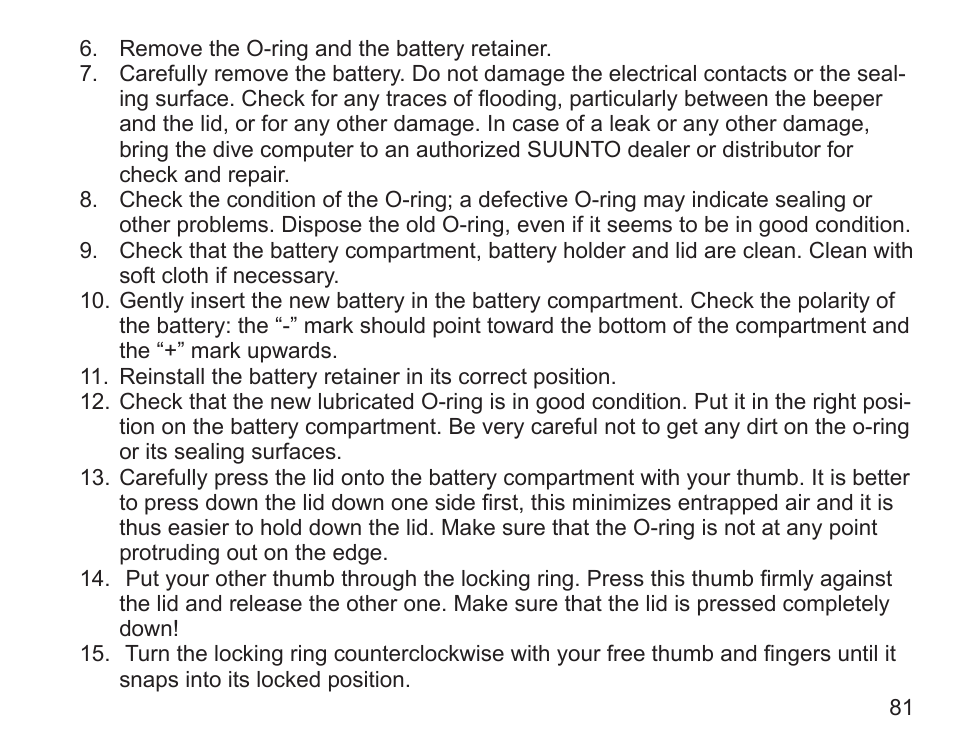 SUUNTO Zoop User Manual | Page 83 / 108