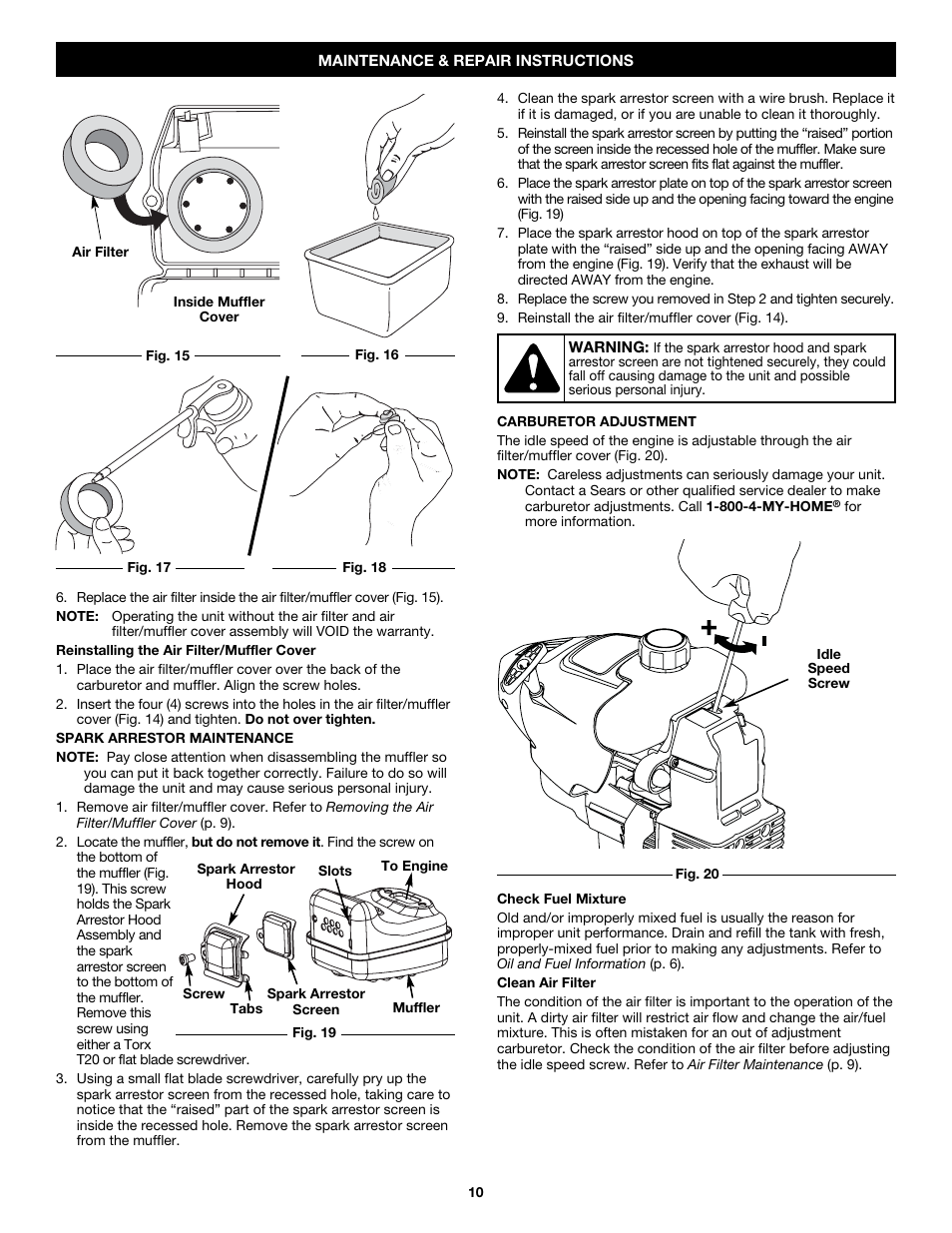 Craftsman 316.79187 User Manual | Page 10 / 32