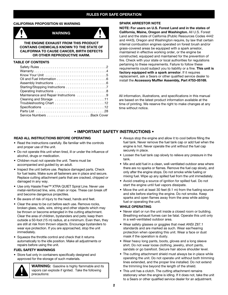 Craftsman 316.79187 User Manual | Page 2 / 32