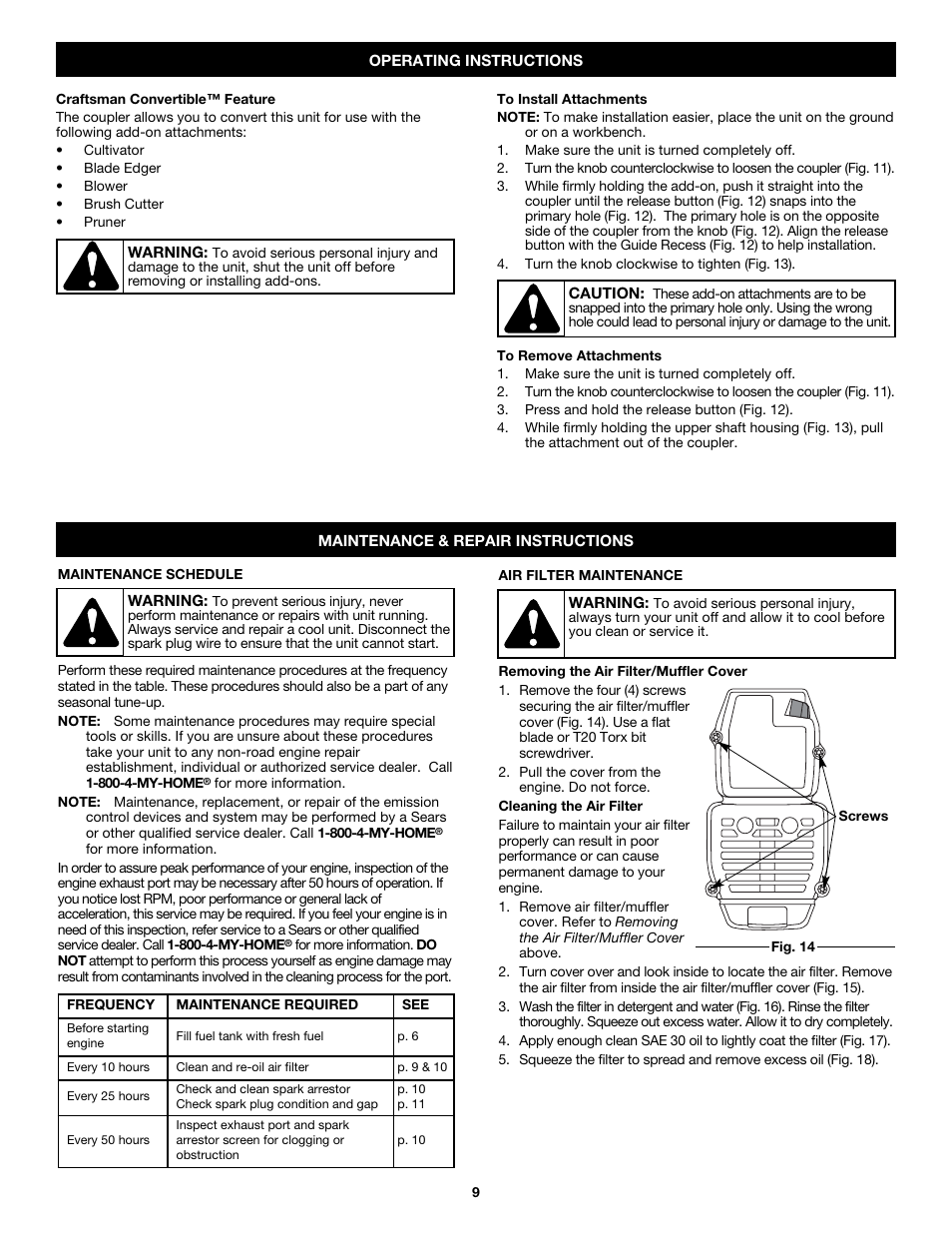 Craftsman 316.79187 User Manual | Page 9 / 32