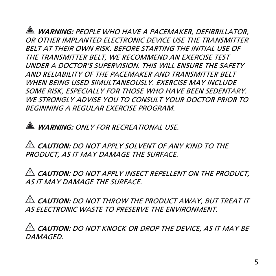 SUUNTO SMART SENSOR User Manual | Page 5 / 22