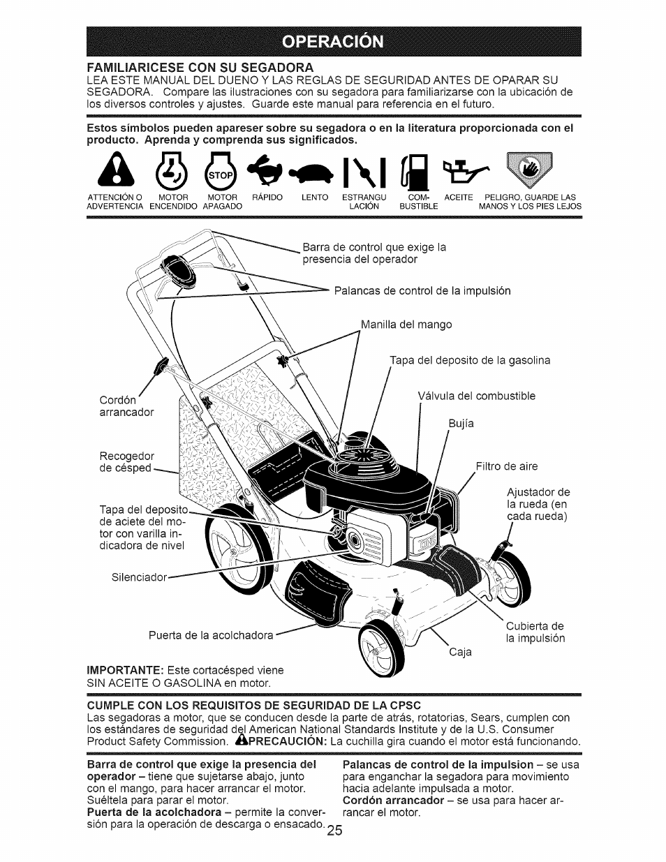 A ^ l\l íq, Operacion | Craftsman 917.376543 User Manual | Page 25 / 48