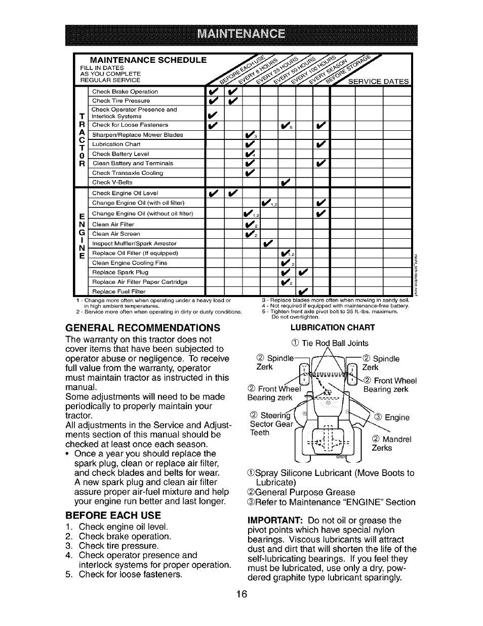 General recommendations | Craftsman 917.275283 User Manual | Page 16 / 60