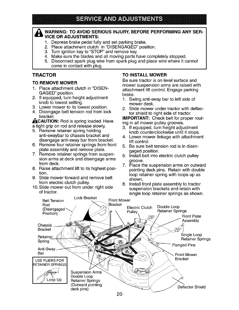 Tractor | Craftsman 917.275283 User Manual | Page 20 / 60