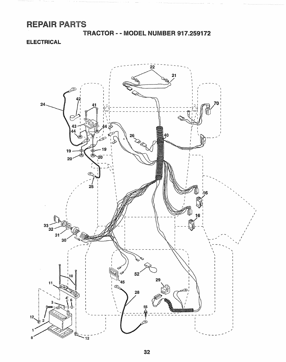 Repair parts | Craftsman 917.259172 User Manual | Page 32 / 60