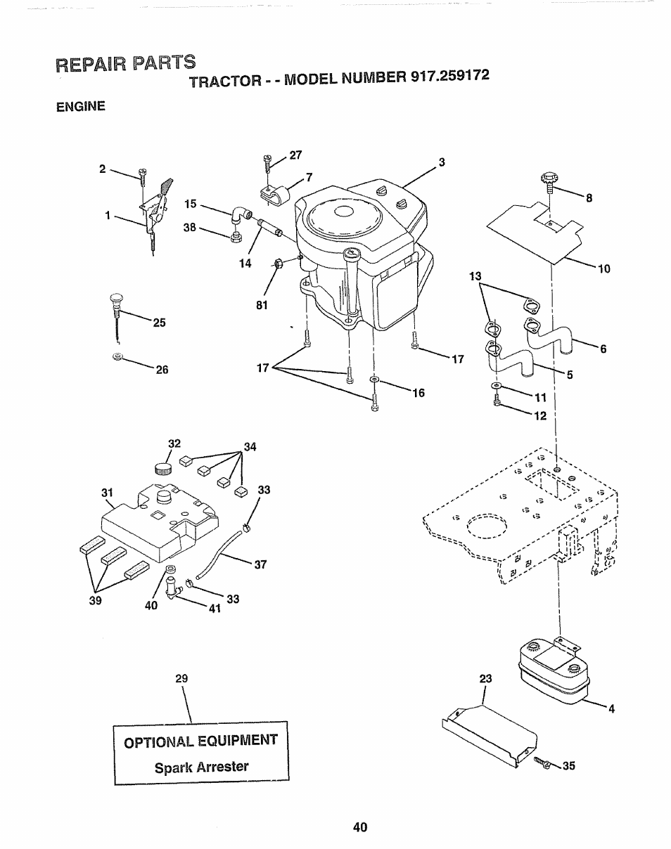 Repa | Craftsman 917.259172 User Manual | Page 40 / 60