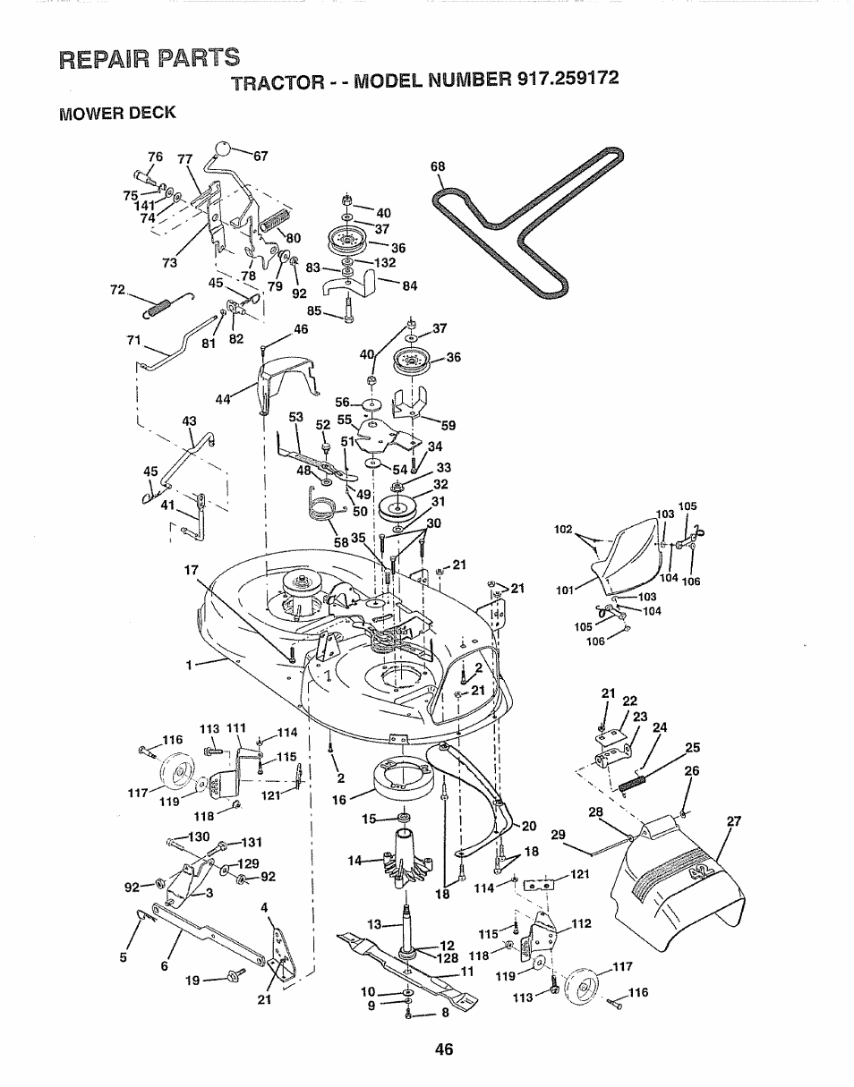 Parts | Craftsman 917.259172 User Manual | Page 46 / 60