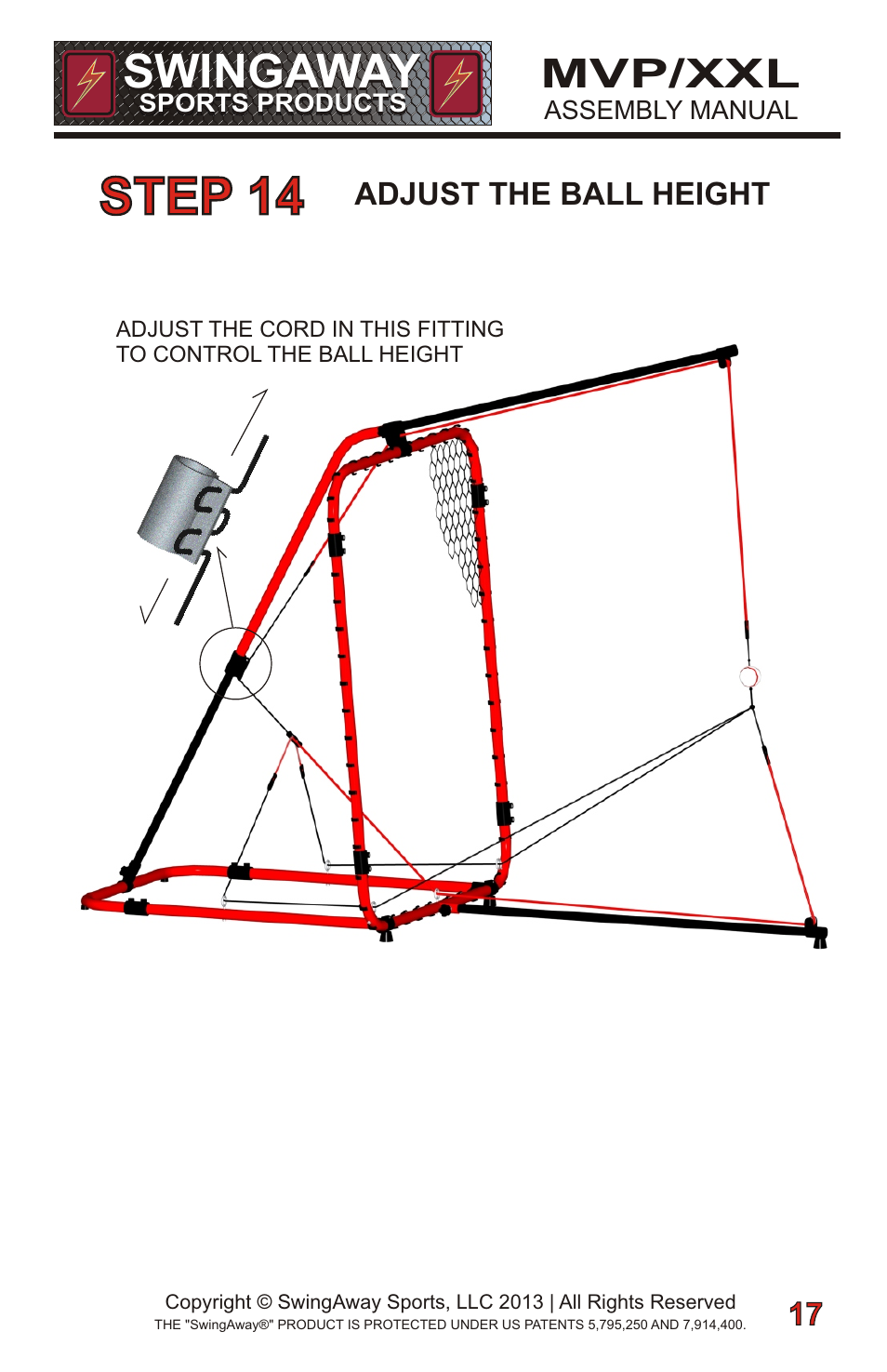 Step 14, Swingaway, Mvp/xxl | SwingAway SWGSB100 User Manual | Page 19 / 24