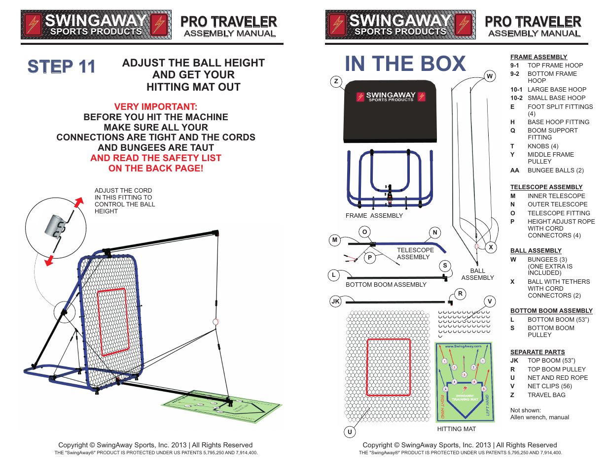 Step 11, Swingaway, Pro traveler | SwingAway SWG200SBR14 User Manual | Page 3 / 8