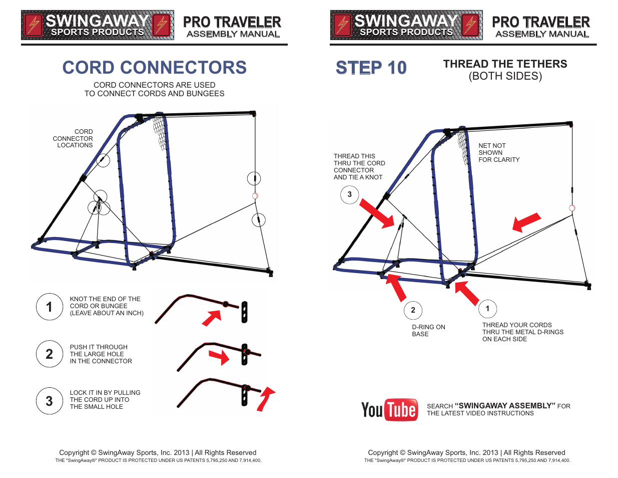 Cord connectors, Step 10, Swingaway | Pro traveler | SwingAway SWG200SBR14 User Manual | Page 4 / 8