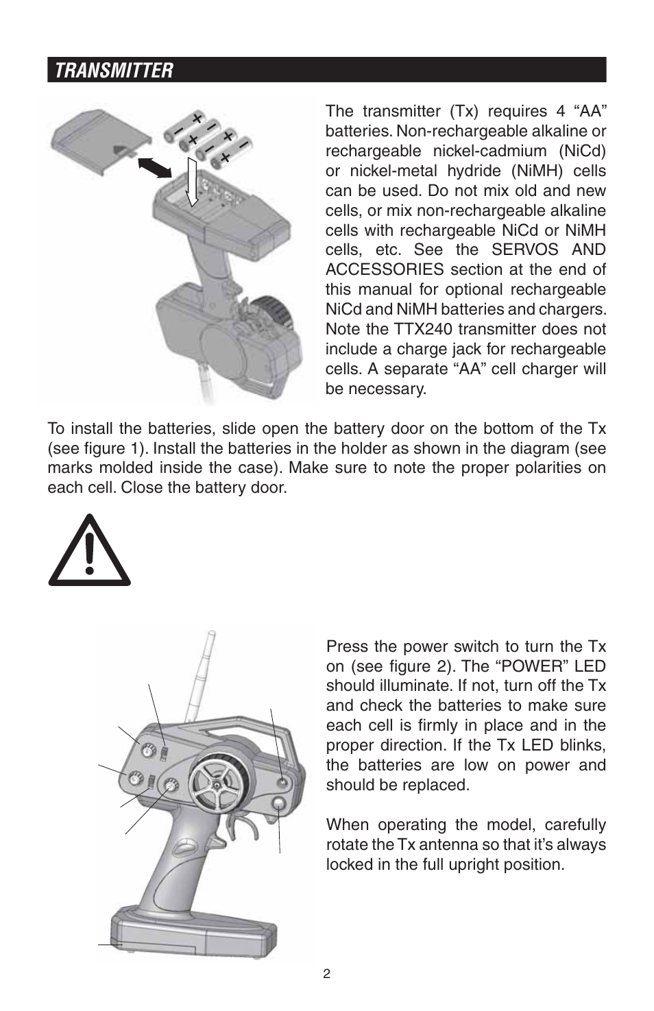 Transmitter | Tactic TTX240 2-Ch SLT Surface User Manual | Page 2 / 8