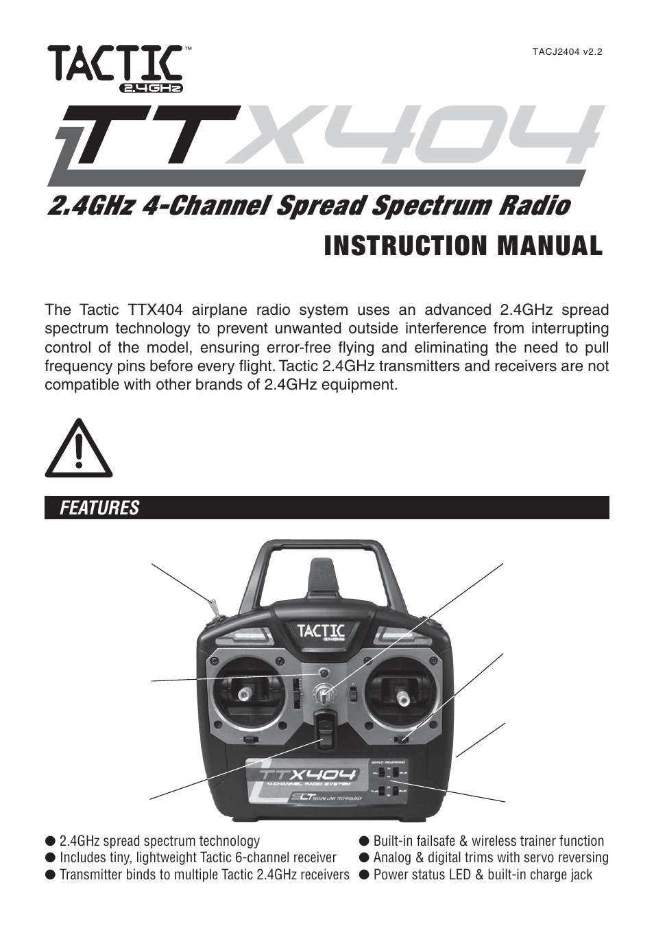 Tactic TTX404 4-Ch SLT User Manual | 20 pages