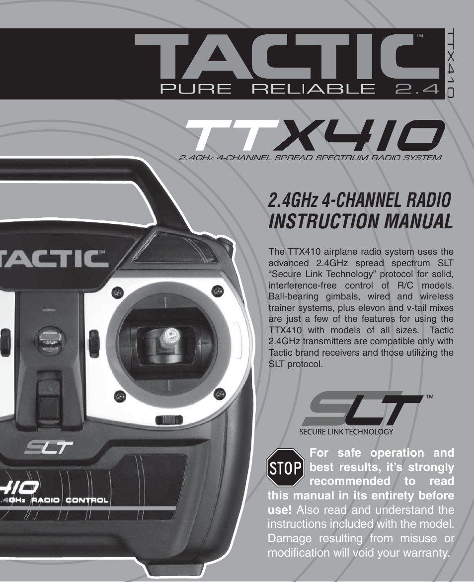 Tactic TTX410 4-Ch SLT User Manual | 16 pages