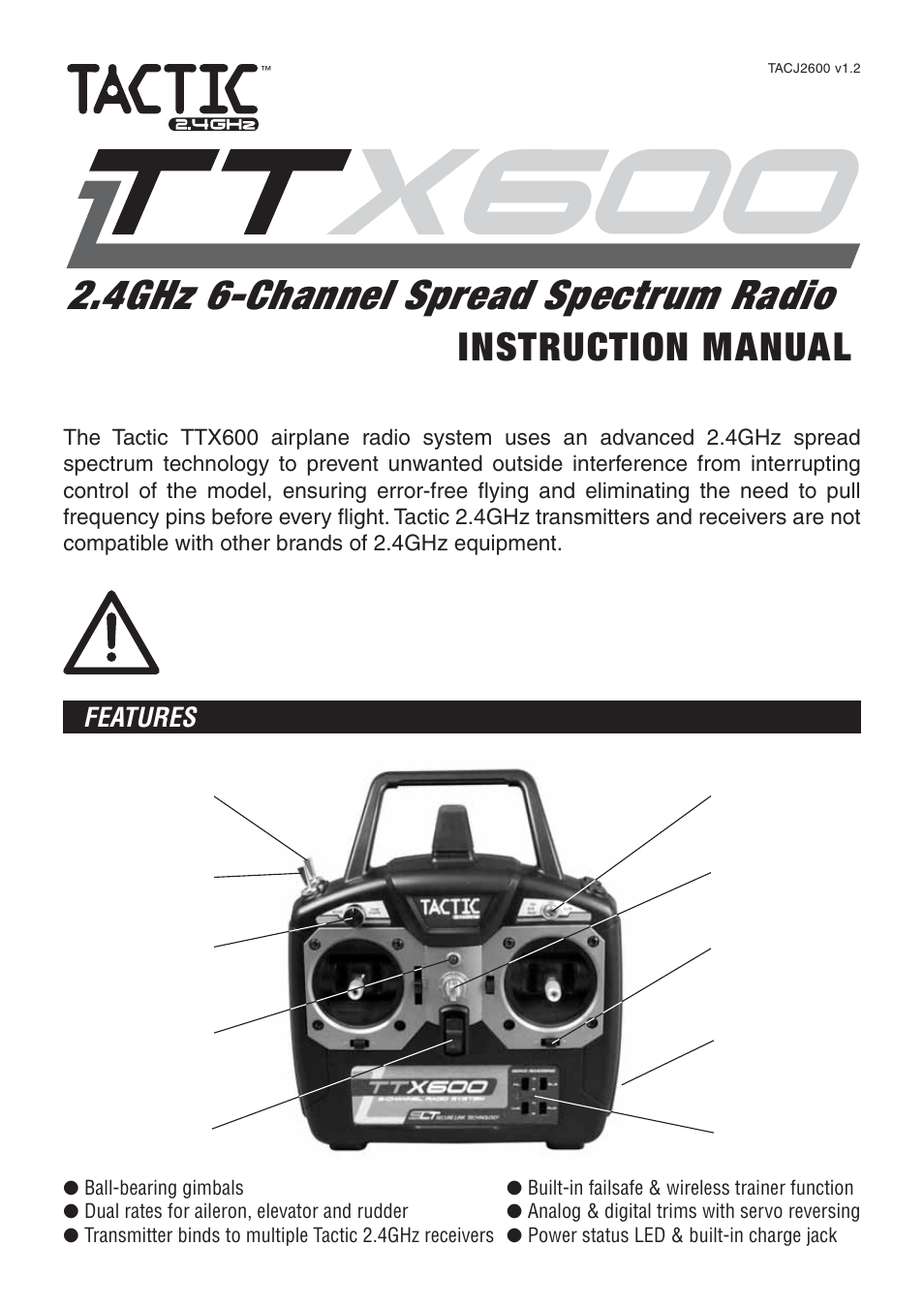 Tactic TTX600 6-Ch SLT User Manual | 24 pages