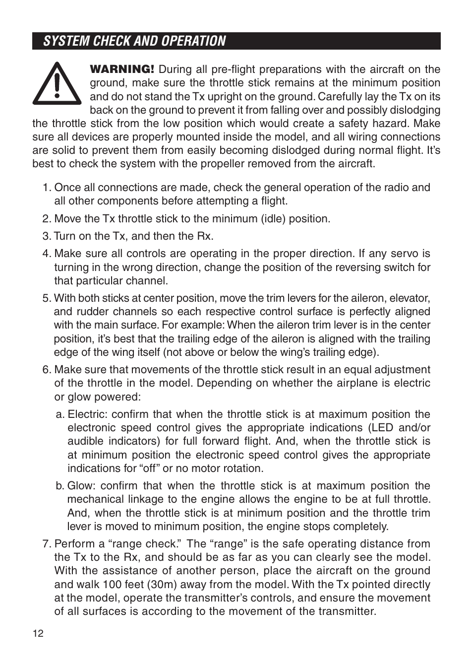 System check and operation | Tactic TTX600 6-Ch SLT User Manual | Page 12 / 24