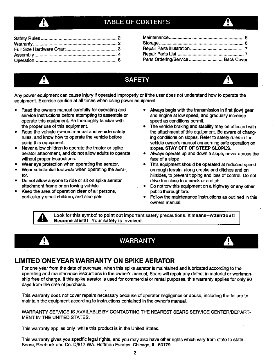 Craftsman 486.24336 User Manual | Page 2 / 8