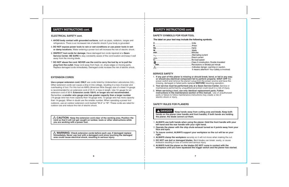 26729 6-7.ai, Safety instructions cont | Craftsman 172.26729 User Manual | Page 4 / 13