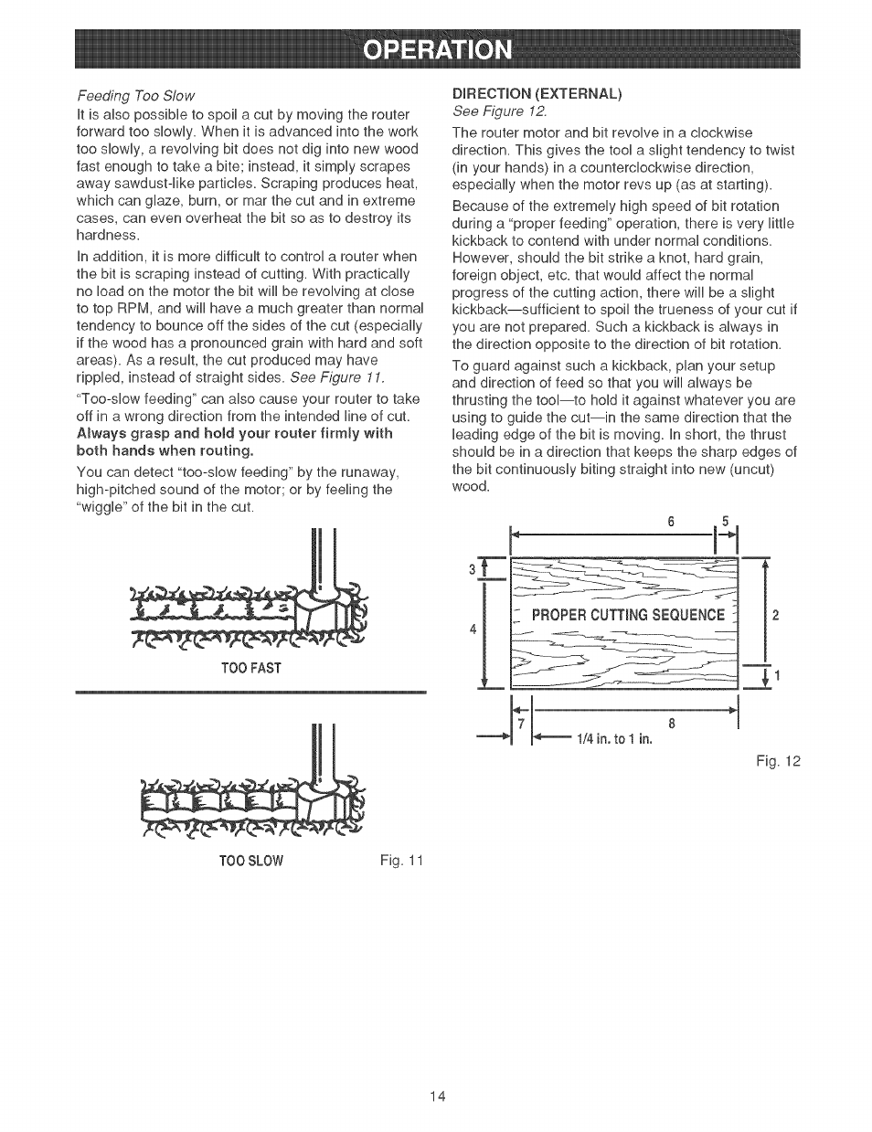Operatio | Craftsman 315.269210 User Manual | Page 14 / 22