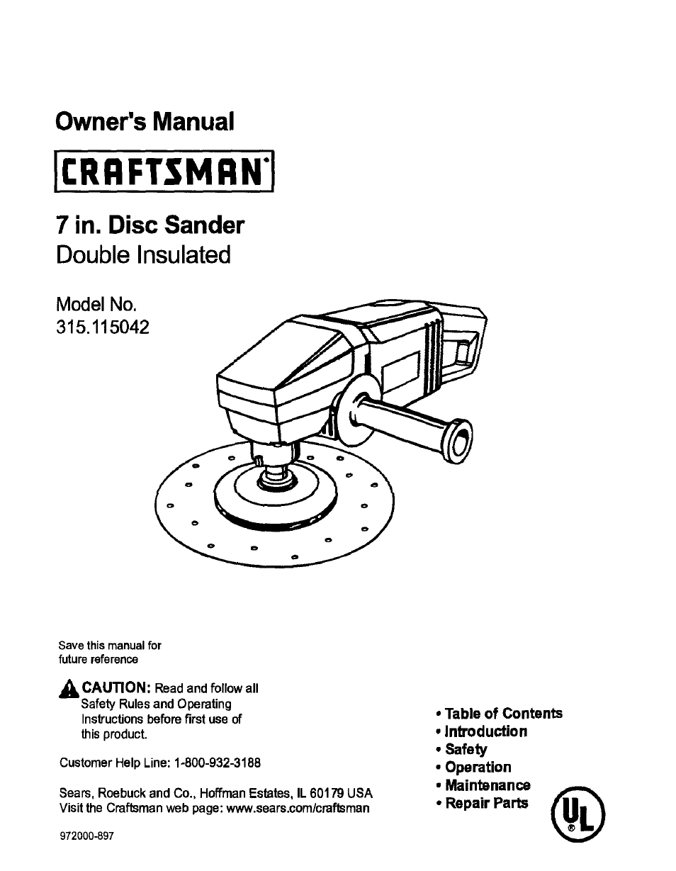 Craftsman 315.115042 User Manual | 14 pages