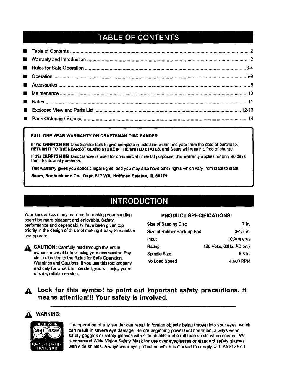 Craftsman 315.115042 User Manual | Page 2 / 14