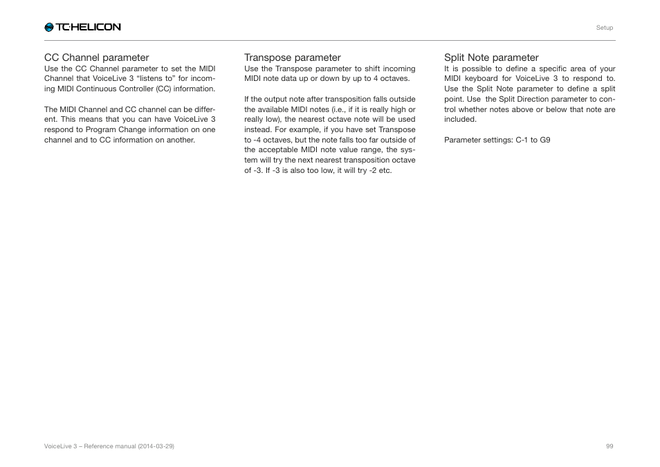 TC-Helicon VoiceLive 3 - Reference Manual User Manual | Page 101 / 127