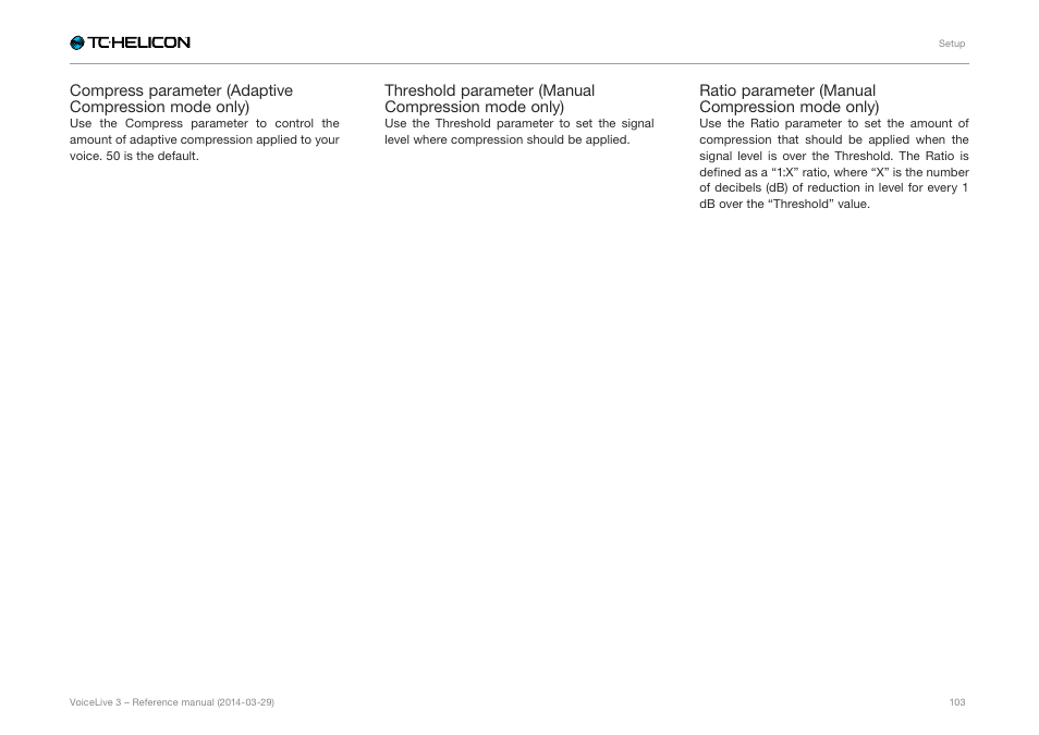 TC-Helicon VoiceLive 3 - Reference Manual User Manual | Page 105 / 127