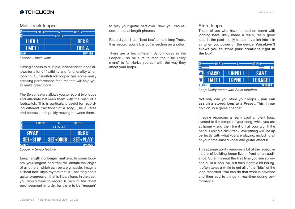 TC-Helicon VoiceLive 3 - Reference Manual User Manual | Page 11 / 127