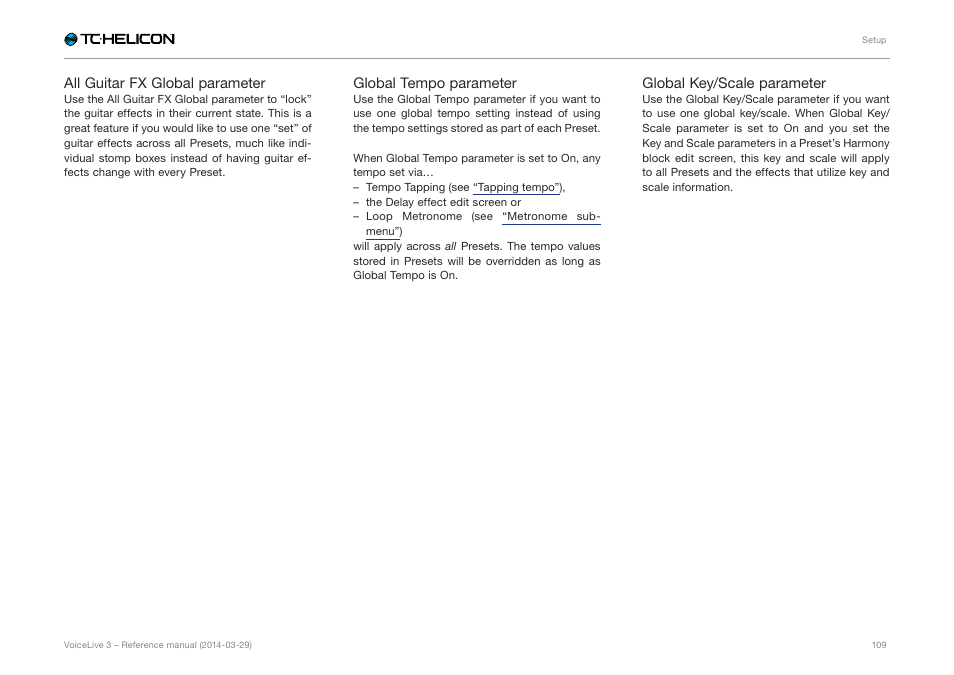 TC-Helicon VoiceLive 3 - Reference Manual User Manual | Page 111 / 127