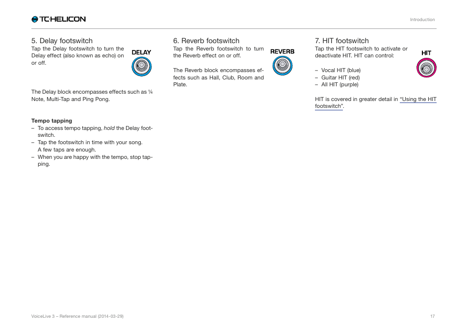 TC-Helicon VoiceLive 3 - Reference Manual User Manual | Page 19 / 127