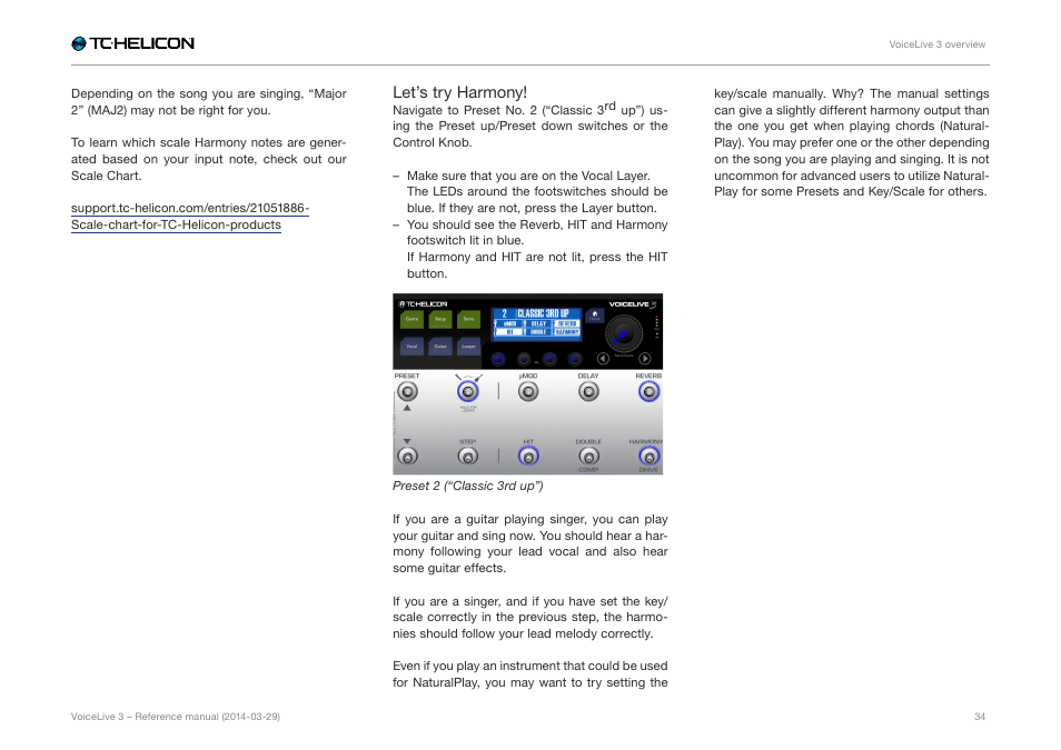 TC-Helicon VoiceLive 3 - Reference Manual User Manual | Page 36 / 127