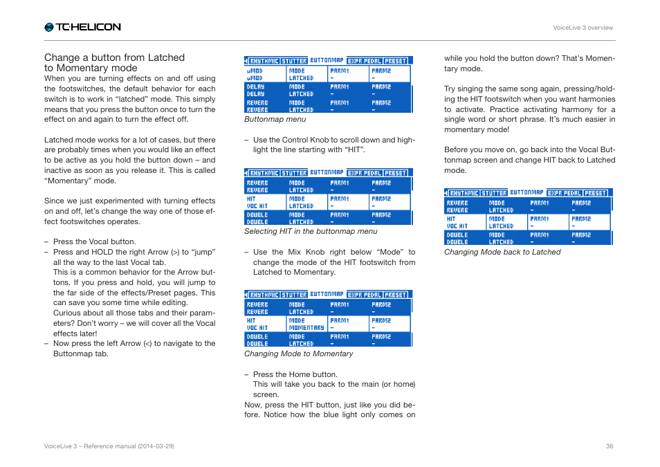 TC-Helicon VoiceLive 3 - Reference Manual User Manual | Page 38 / 127