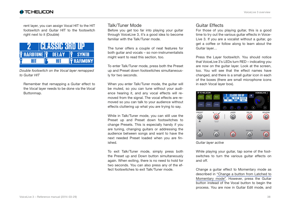 TC-Helicon VoiceLive 3 - Reference Manual User Manual | Page 40 / 127