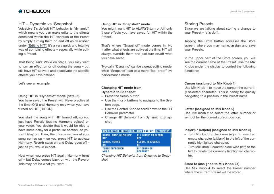 TC-Helicon VoiceLive 3 - Reference Manual User Manual | Page 43 / 127