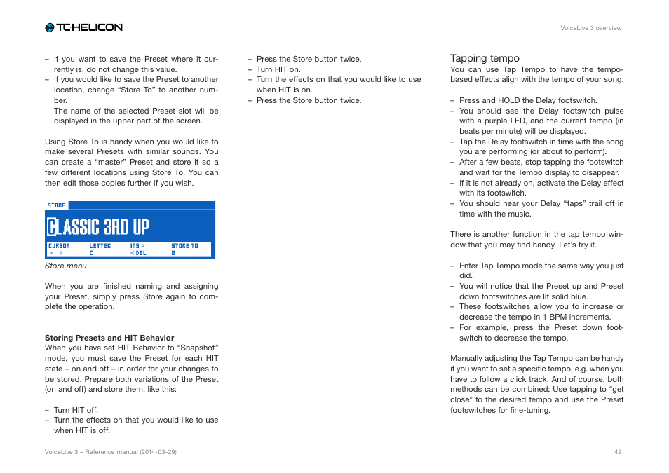 TC-Helicon VoiceLive 3 - Reference Manual User Manual | Page 44 / 127